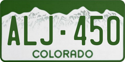 CO license plate ALJ450