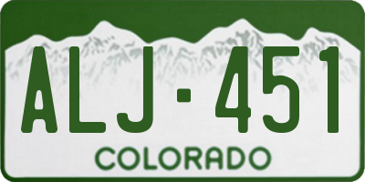 CO license plate ALJ451