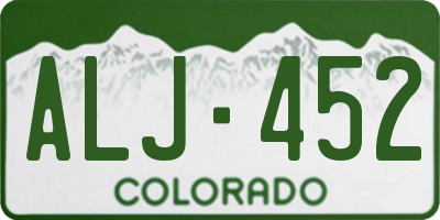 CO license plate ALJ452