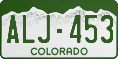 CO license plate ALJ453