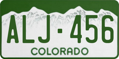 CO license plate ALJ456