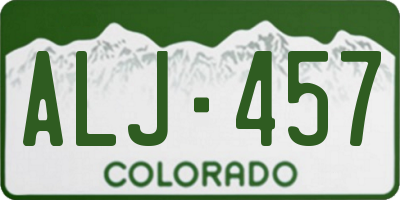 CO license plate ALJ457