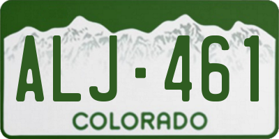 CO license plate ALJ461