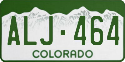 CO license plate ALJ464