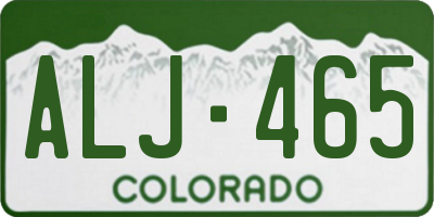 CO license plate ALJ465