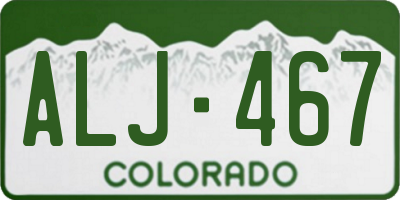 CO license plate ALJ467