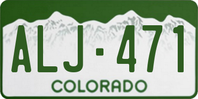 CO license plate ALJ471