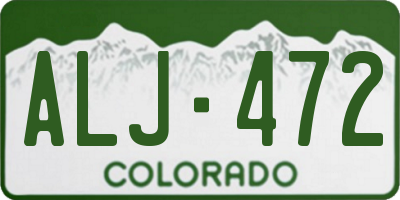 CO license plate ALJ472