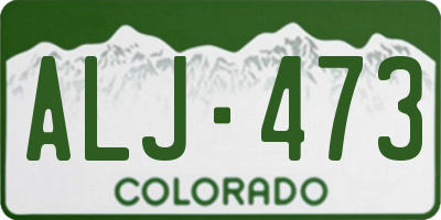 CO license plate ALJ473