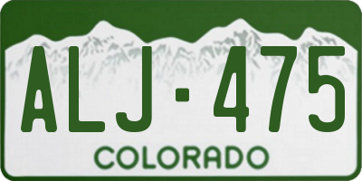 CO license plate ALJ475