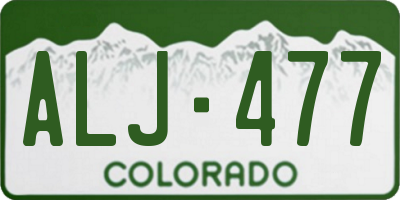 CO license plate ALJ477