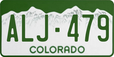 CO license plate ALJ479