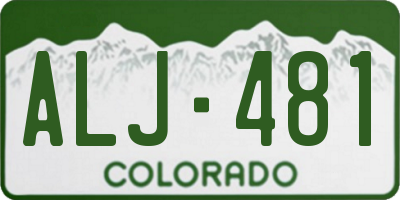 CO license plate ALJ481