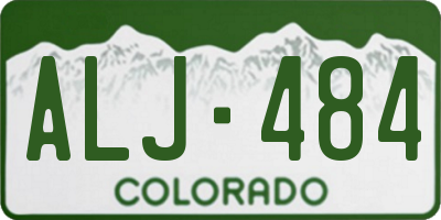 CO license plate ALJ484