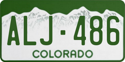 CO license plate ALJ486
