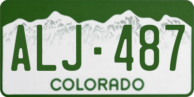 CO license plate ALJ487