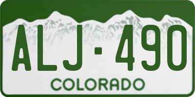CO license plate ALJ490