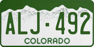 CO license plate ALJ492