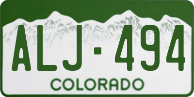CO license plate ALJ494