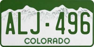 CO license plate ALJ496