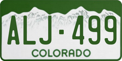 CO license plate ALJ499