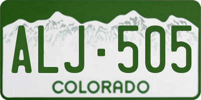 CO license plate ALJ505