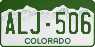 CO license plate ALJ506