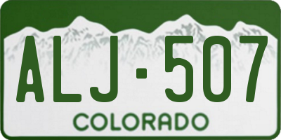 CO license plate ALJ507