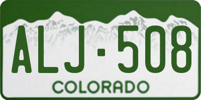 CO license plate ALJ508