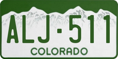 CO license plate ALJ511