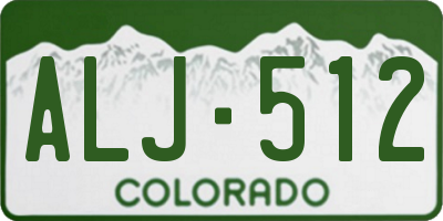 CO license plate ALJ512