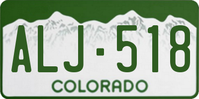 CO license plate ALJ518
