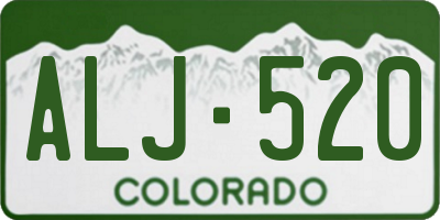 CO license plate ALJ520