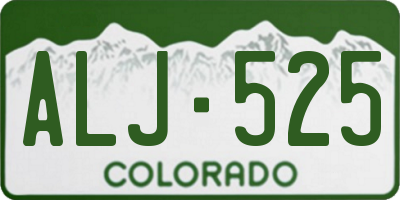 CO license plate ALJ525