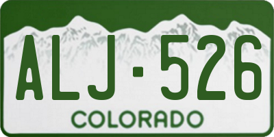 CO license plate ALJ526