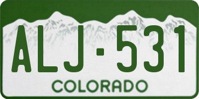 CO license plate ALJ531
