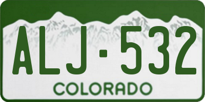 CO license plate ALJ532