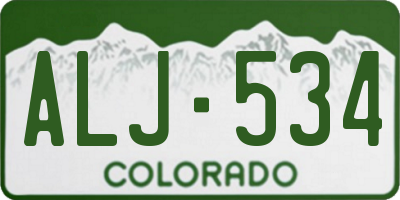 CO license plate ALJ534