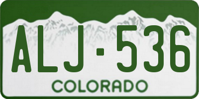 CO license plate ALJ536