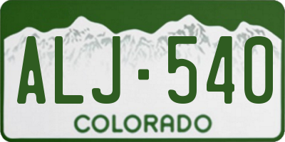 CO license plate ALJ540
