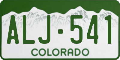CO license plate ALJ541