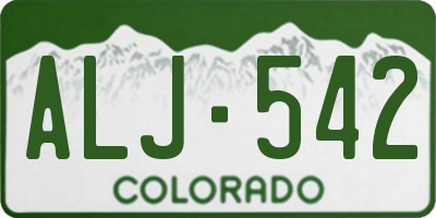 CO license plate ALJ542