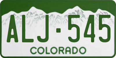 CO license plate ALJ545