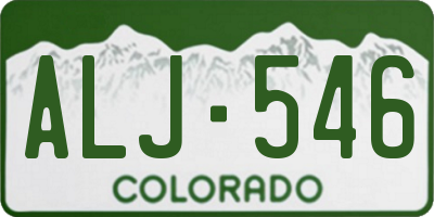 CO license plate ALJ546