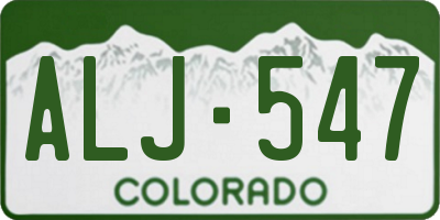CO license plate ALJ547