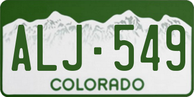 CO license plate ALJ549