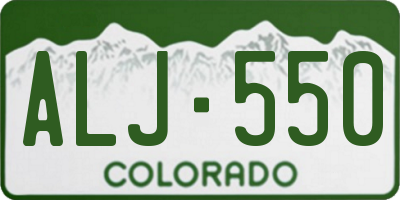 CO license plate ALJ550