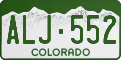 CO license plate ALJ552