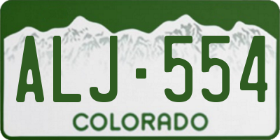 CO license plate ALJ554