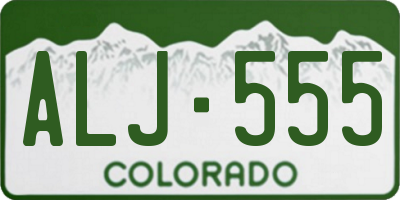 CO license plate ALJ555